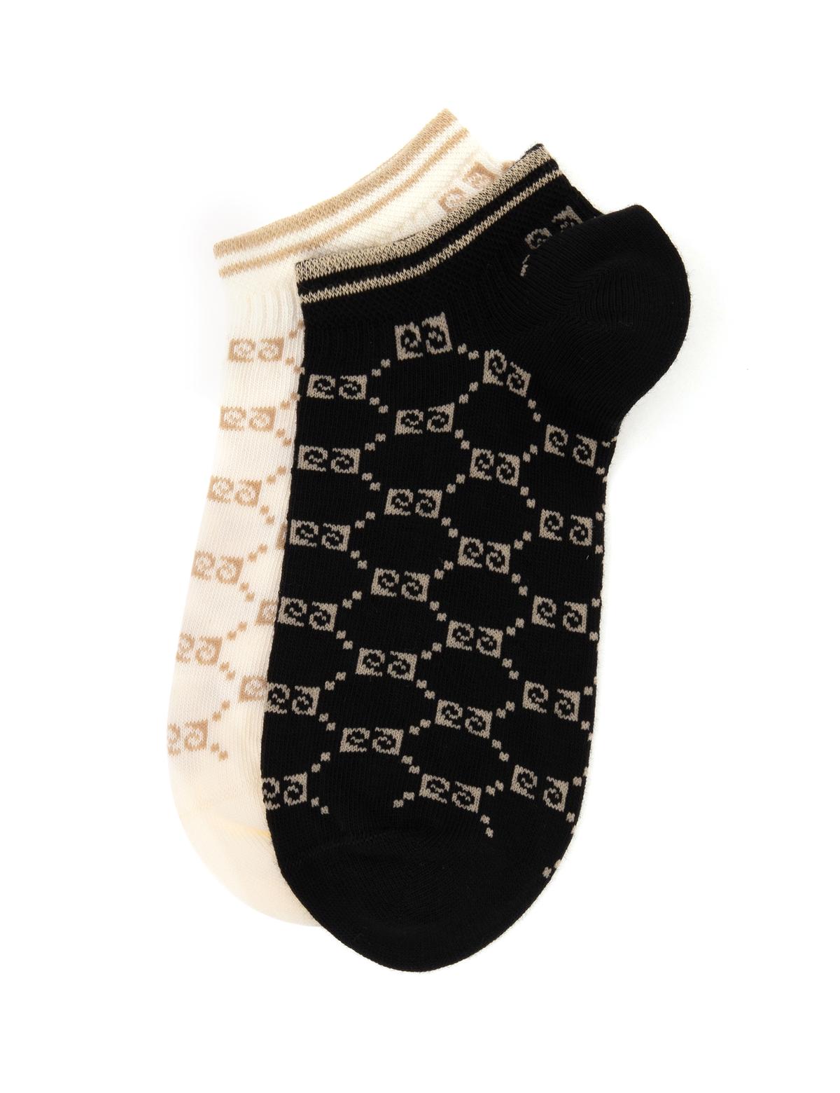 Kadın Siyah 2'li Patik Çorap