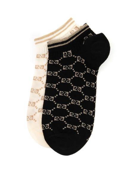 Kadın Siyah 2'li Patik Çorap - 50301616002