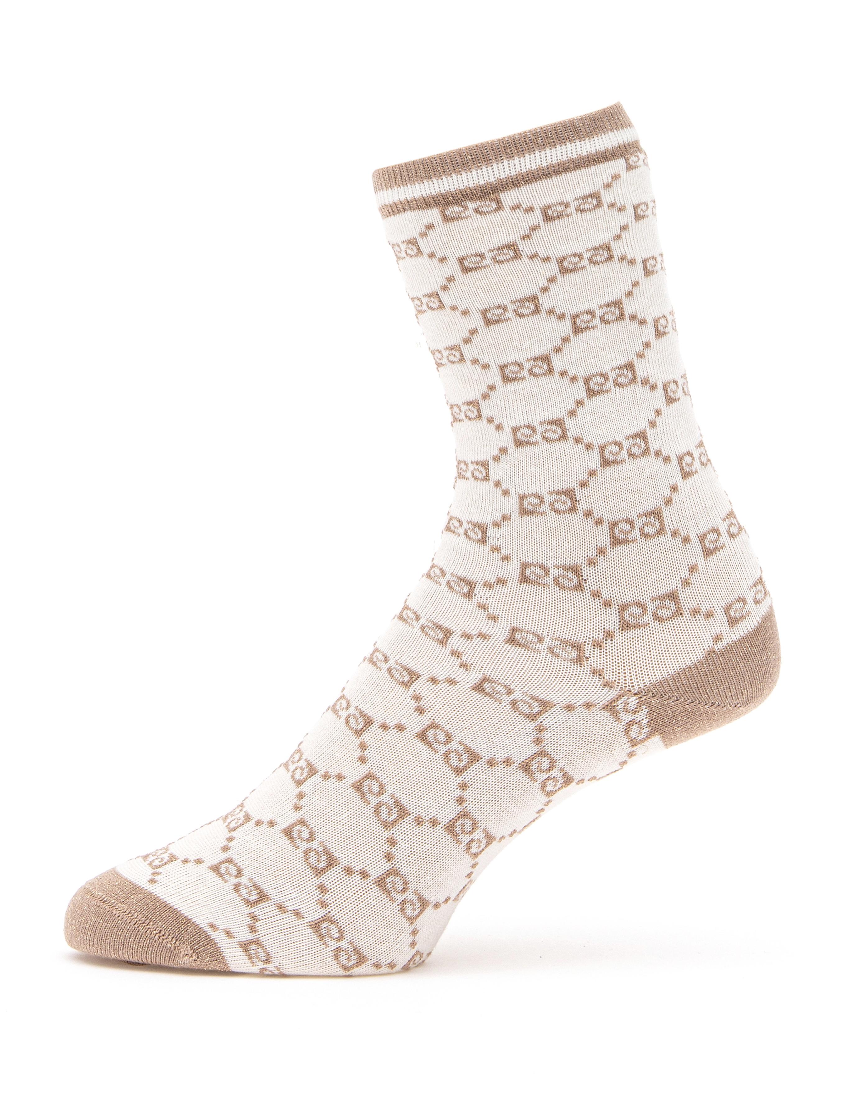 Kadın Ekru Soket Çorap