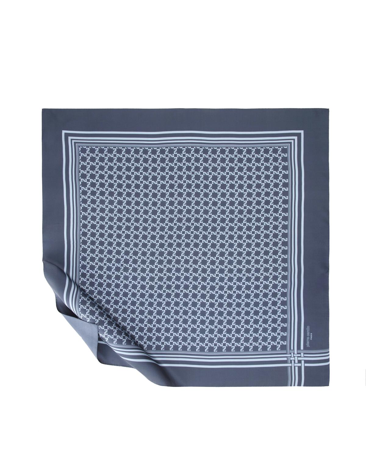 Lacivert İpek Eşarp