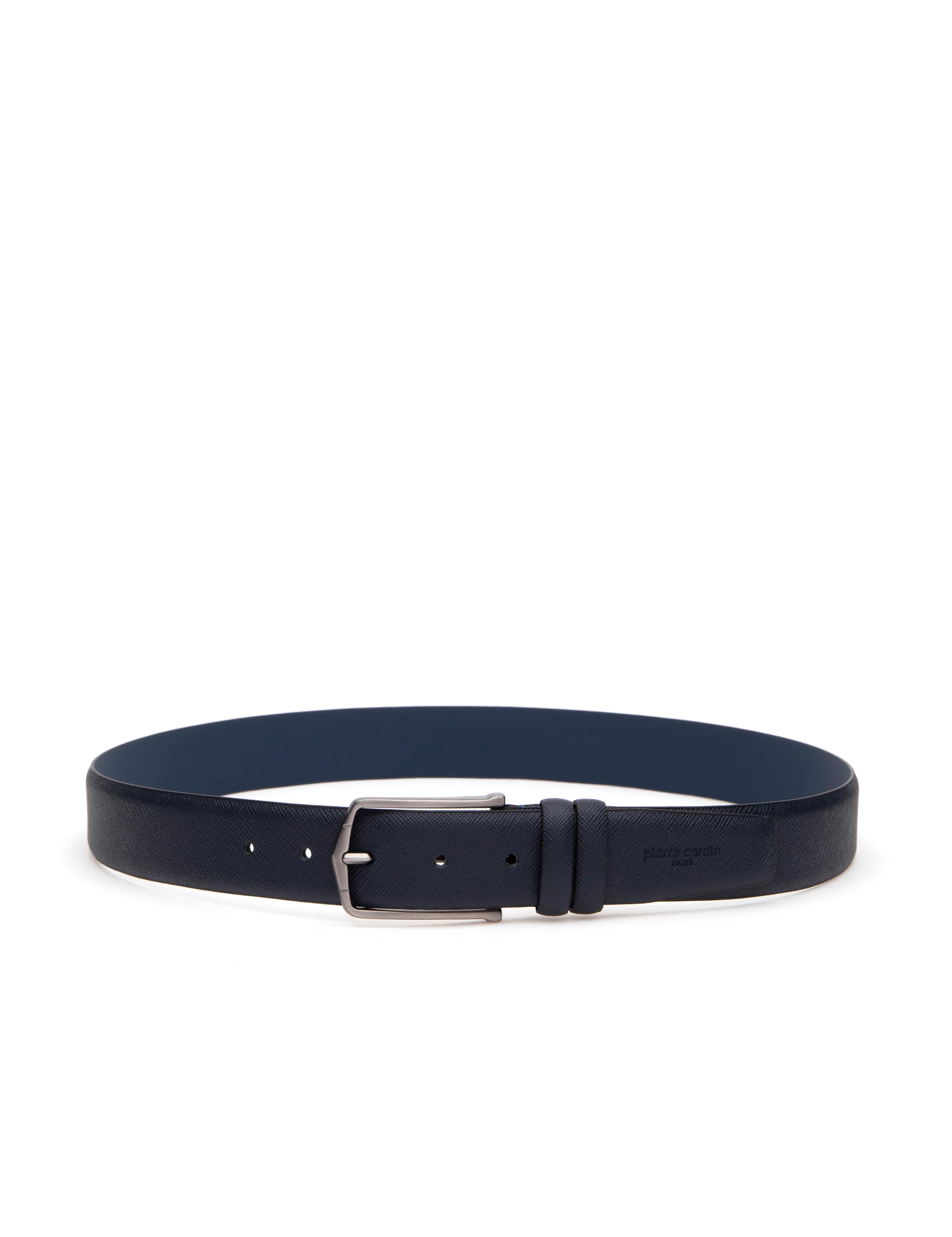 Lacivert %100 Deri Kemer