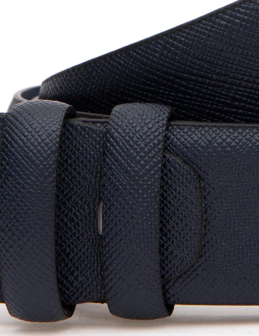 Lacivert %100 Deri Kemer