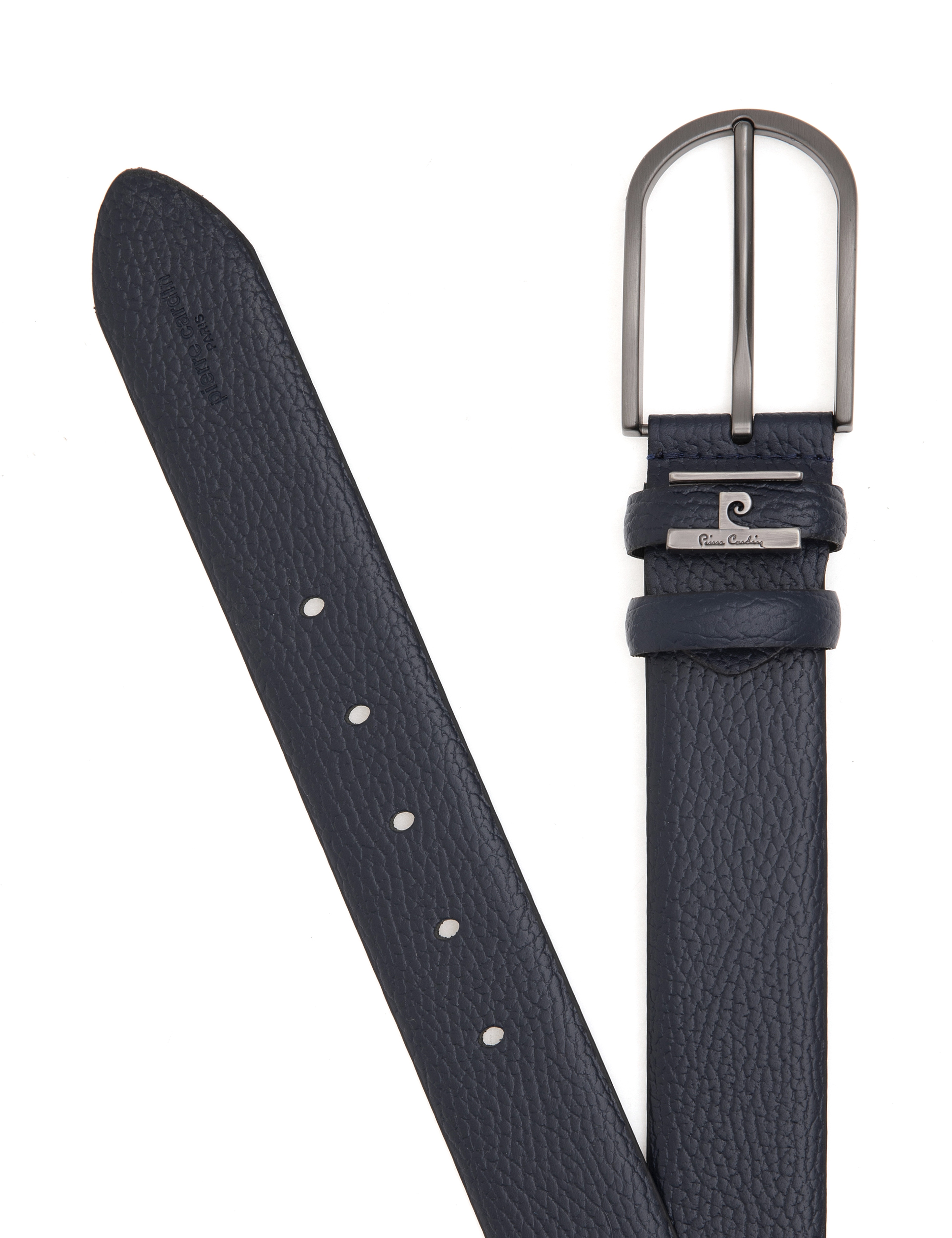 Lacivert %100 Deri Denim Kemer - Image 1