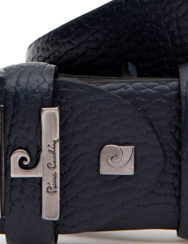 Lacivert %100 Deri Denim Kemer