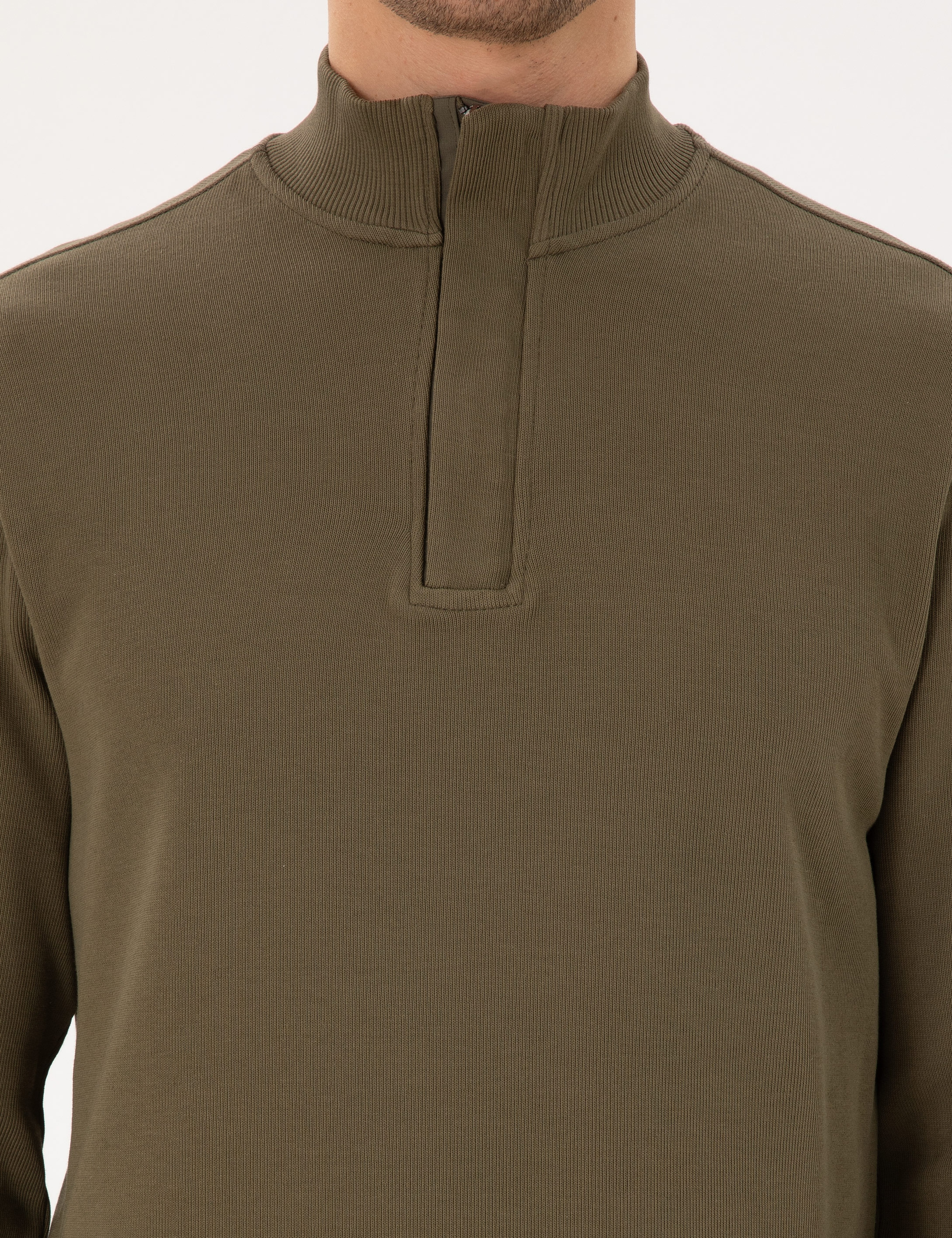 Koyu Haki Regular Fit Sweatshirt - Image 6
