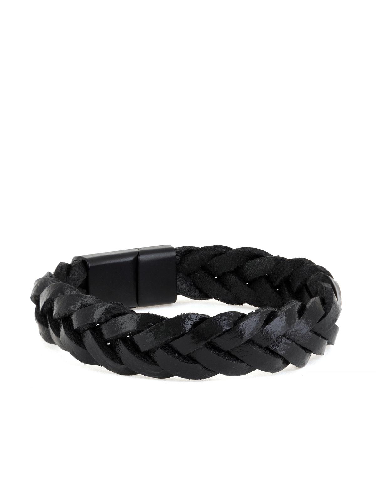 Siyah Deri Bileklik - 50306528001