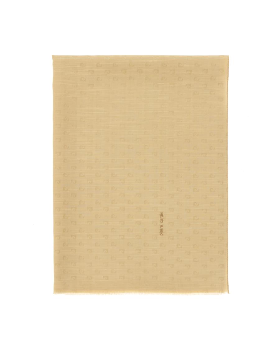 Sarı İpek Karışımlı Şal