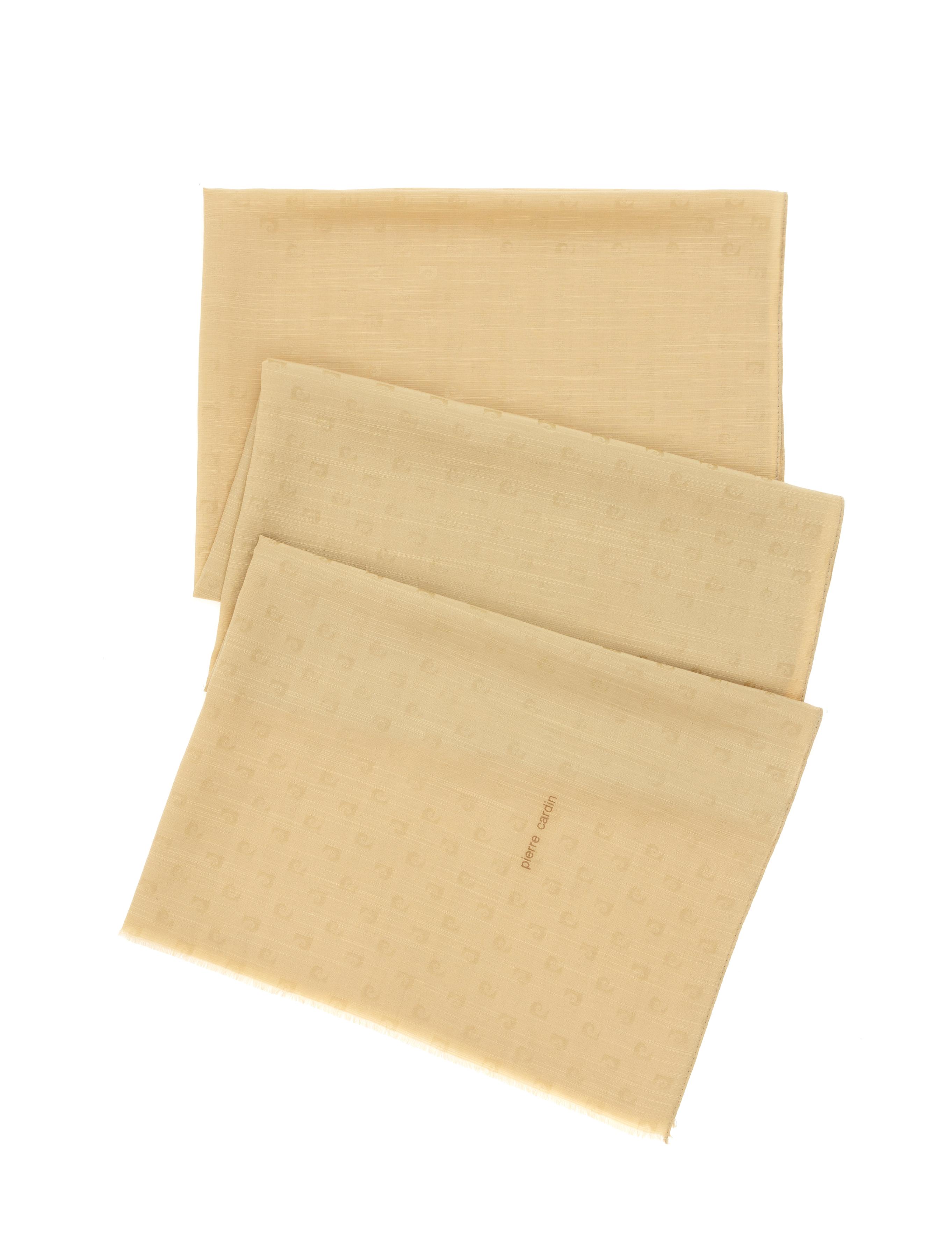 Sarı İpek Karışımlı Şal