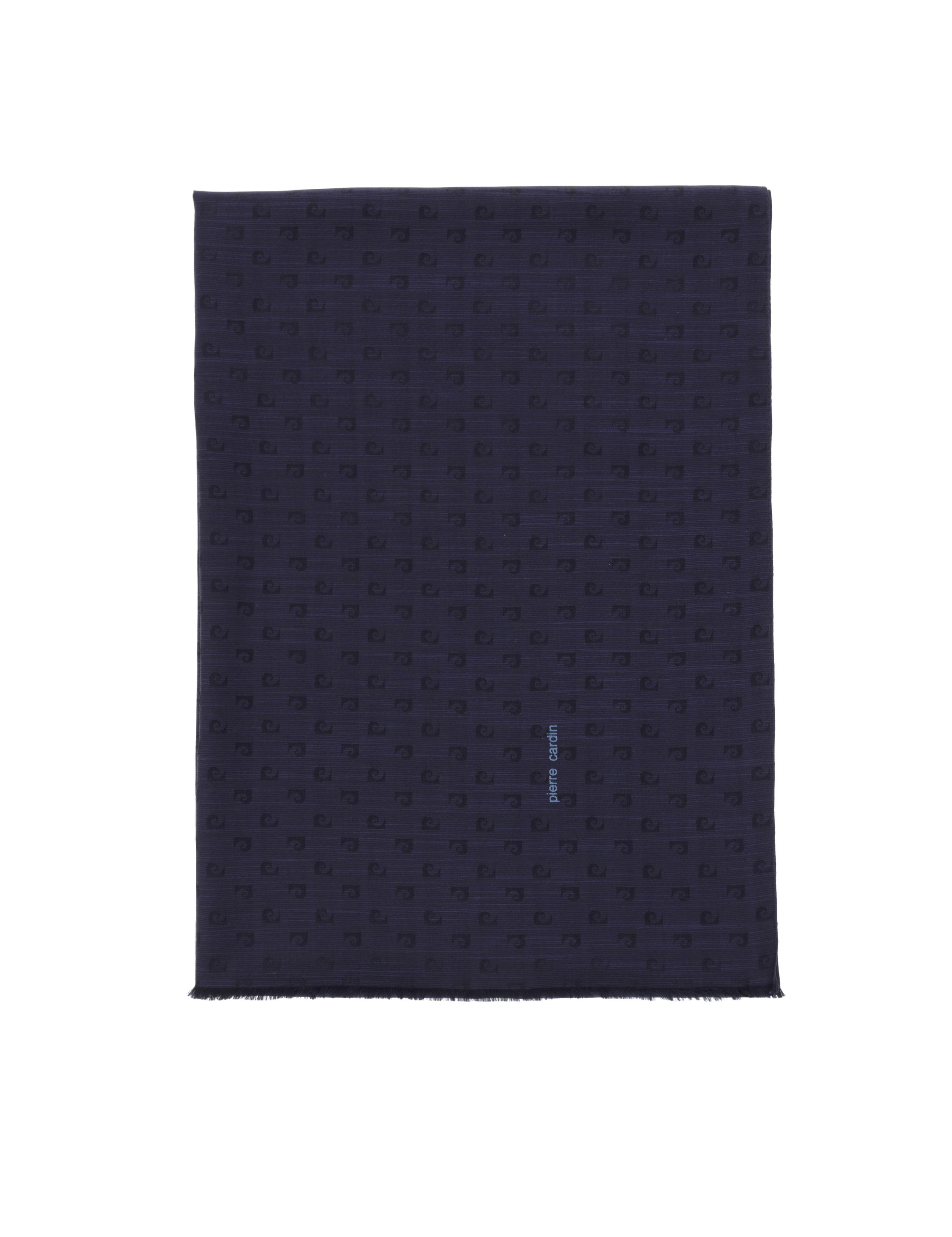 Lacivert İpek Karışımlı Şal