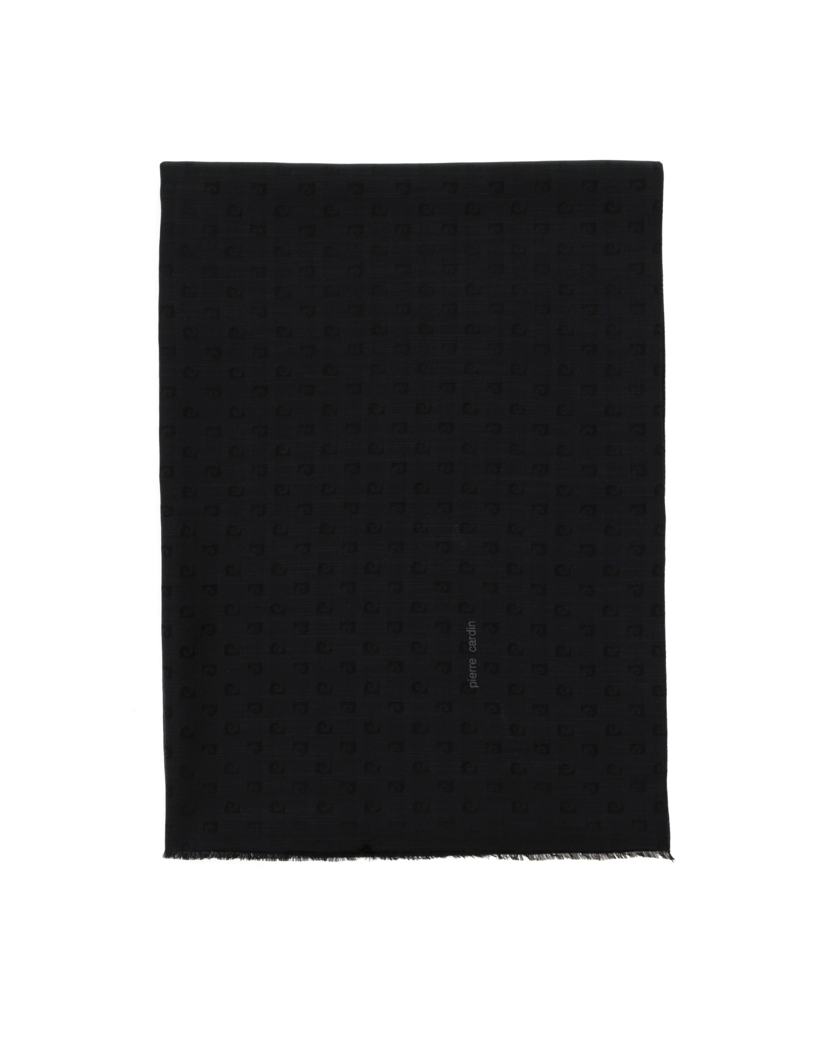 Siyah İpek Karışımlı Şal