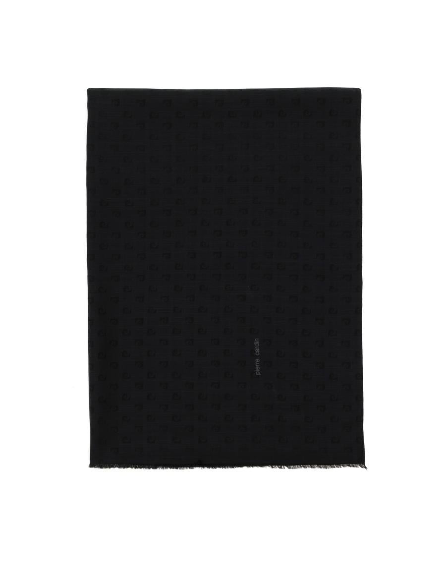 Siyah İpek Karışımlı Şal