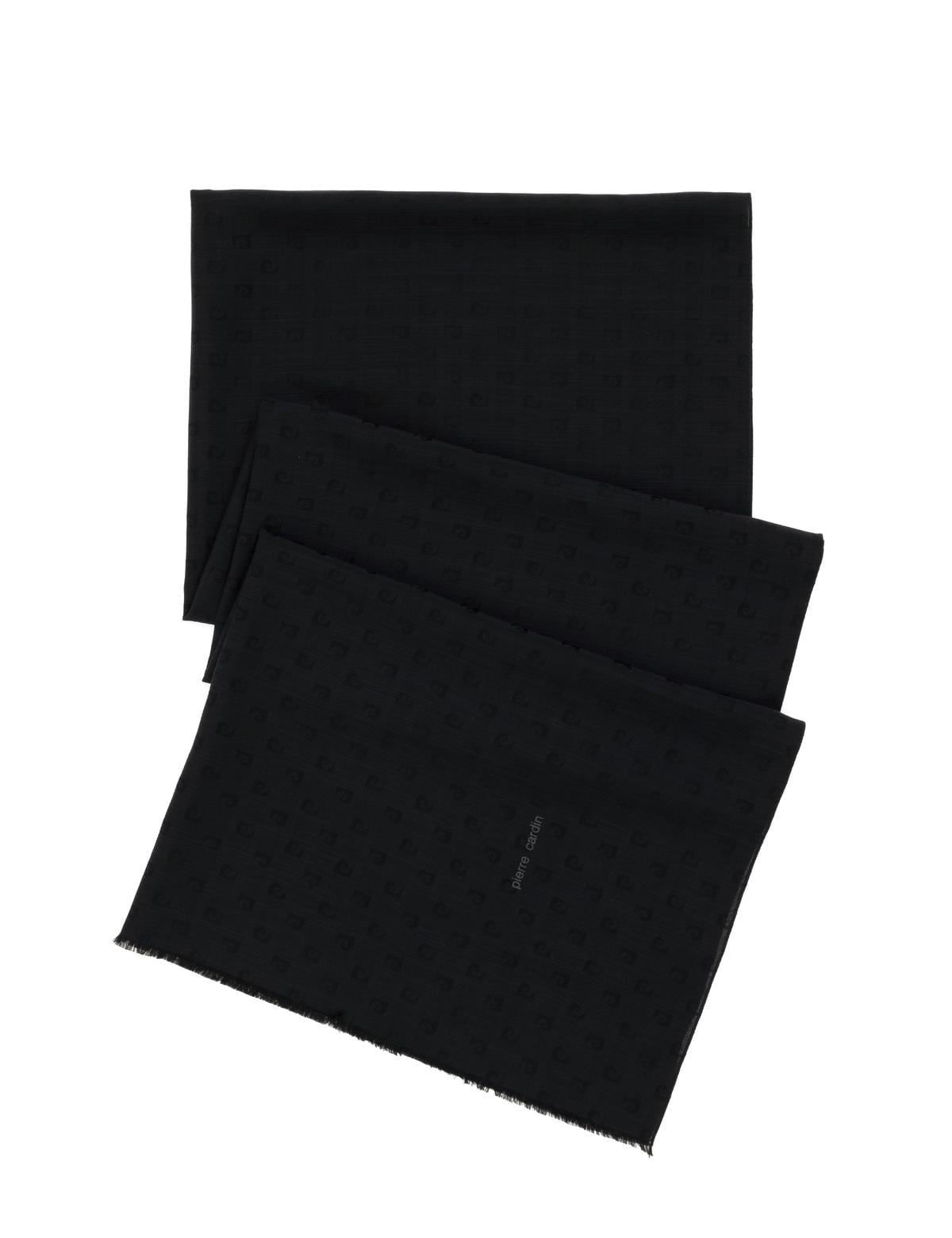 Siyah İpek Karışımlı Şal