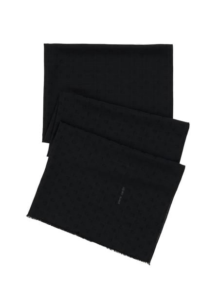 Siyah İpek Karışımlı Şal - 50307661008