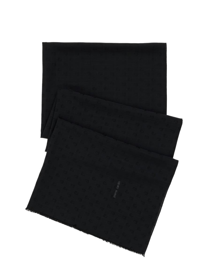 Siyah İpek Karışımlı Şal