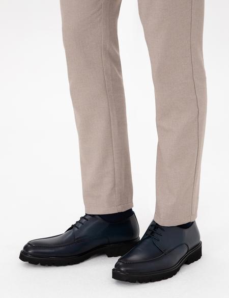 Lacivert %100 Deri Casual Ayakkabı - 50298532019