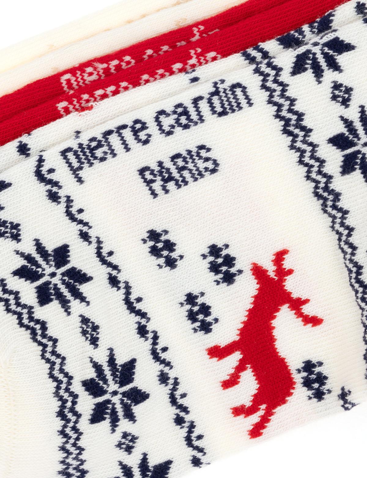 Kadın Kutulu Kırmızı 3'lü Yılbaşı Çorabı - 50301633002