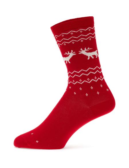 Kadın Kutulu Kırmızı 3'lü Yılbaşı Çorabı - 50301633002