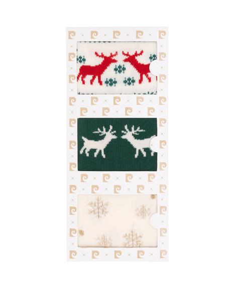 Kadın Kutulu Ekru 3'lü Yılbaşı Çorabı - 50301633001