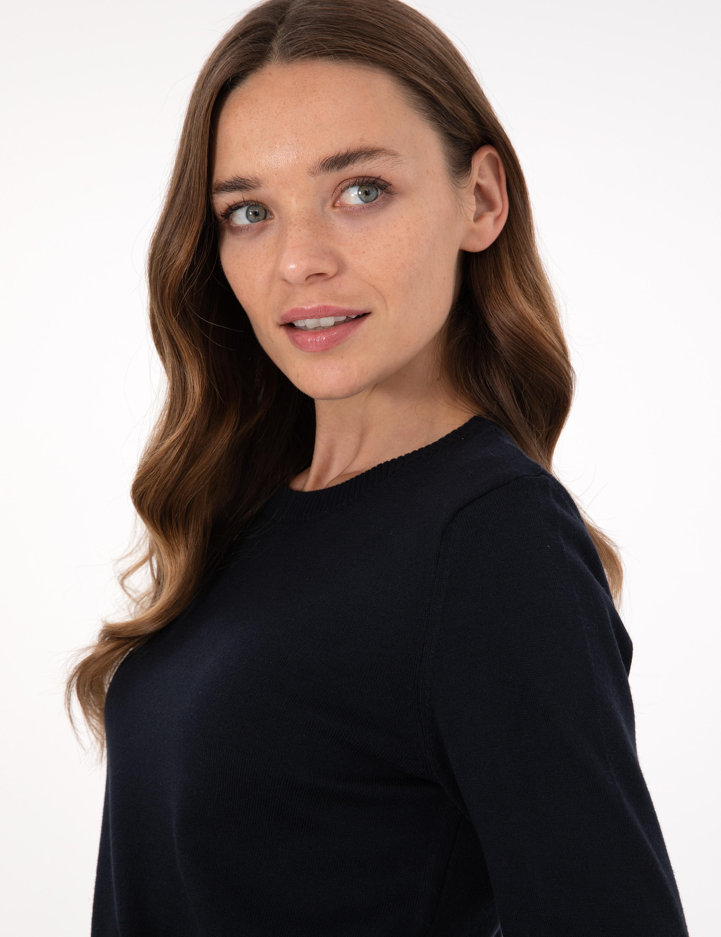 Lacivert Slim Fit Basic Kazak