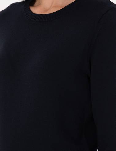 Lacivert Slim Fit Basic Kazak