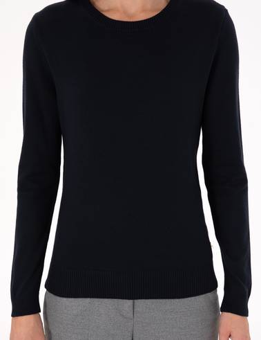 Lacivert Slim Fit Basic Kazak