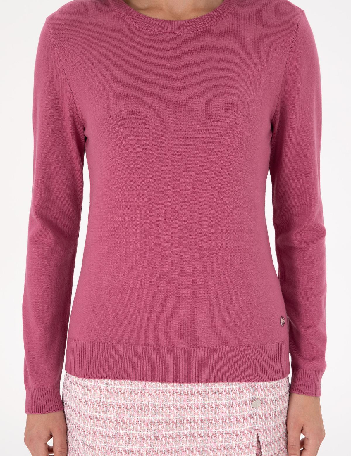 Gül Kurusu Slim Fit Basic Kazak - 50300769028