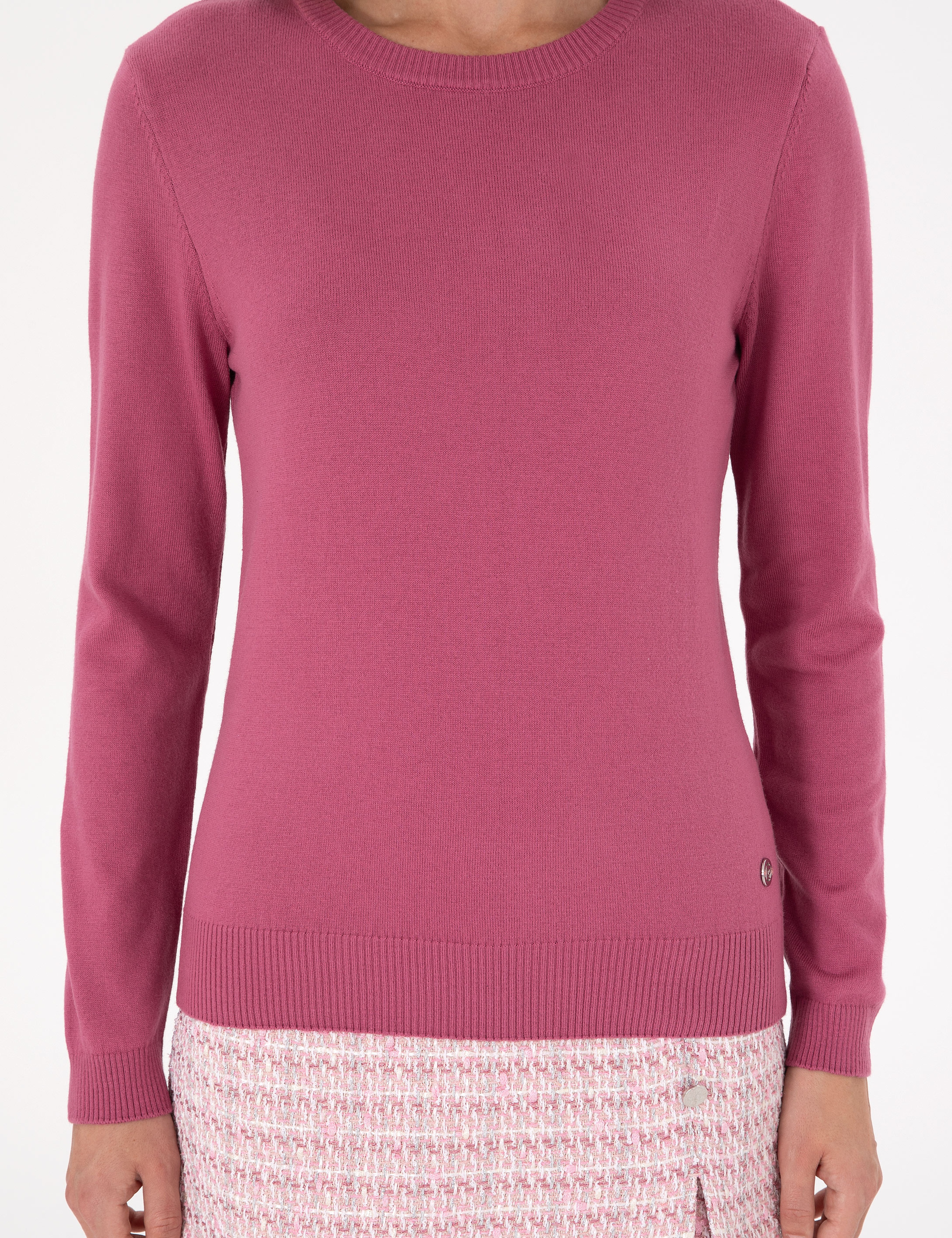 Gül Kurusu Slim Fit Basic Kazak - Image 6