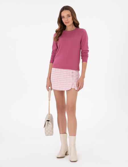 Gül Kurusu Slim Fit Basic Kazak - 50300769028