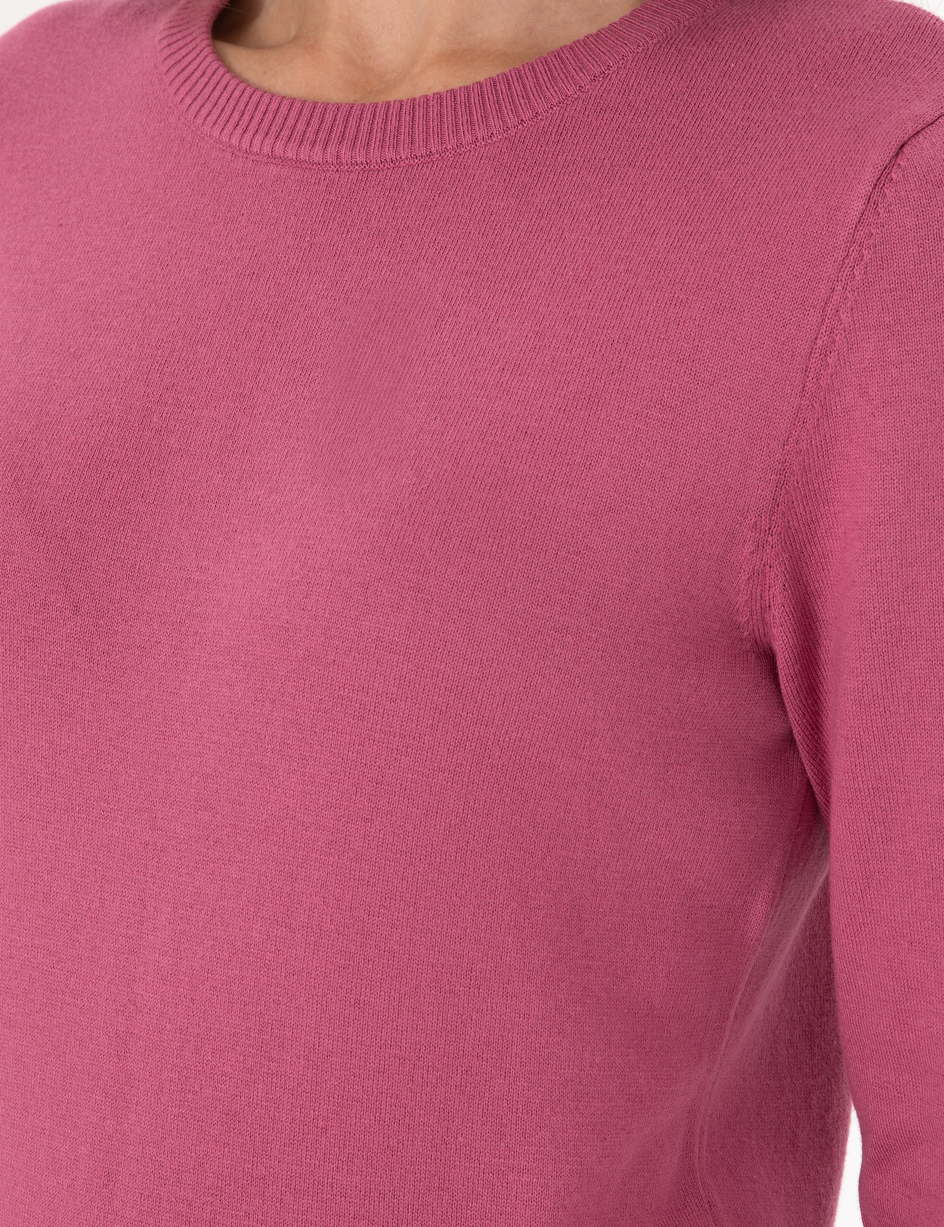 Gül Kurusu Slim Fit Basic Kazak - Image 7