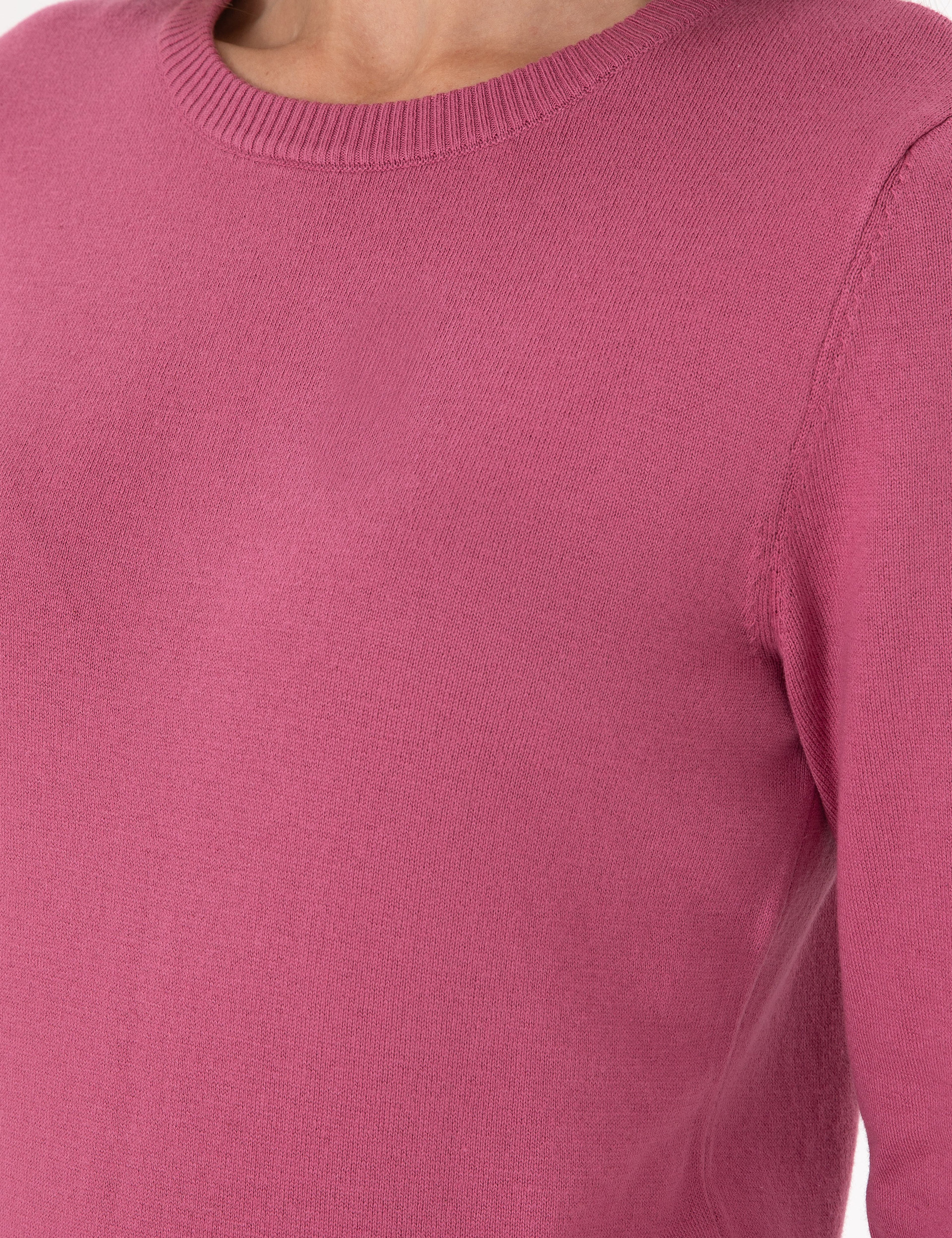 Gül Kurusu Slim Fit Basic Kazak