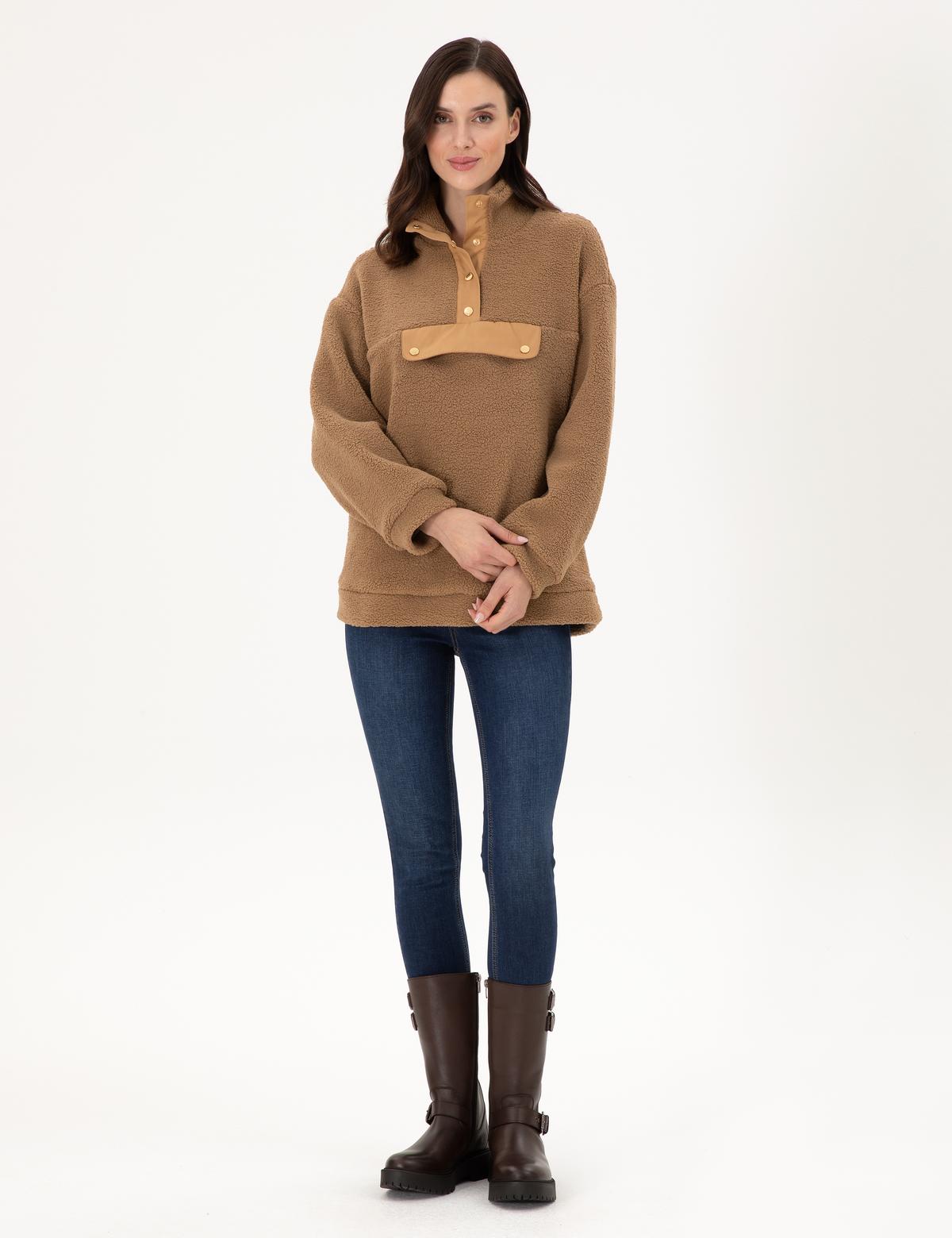Camel Oversize Sweatshirt - 50290990004
