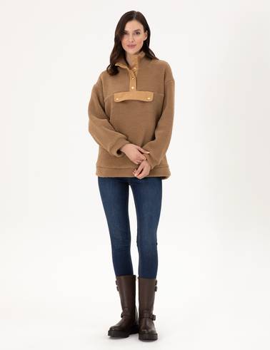 Camel Oversize Sweatshirt