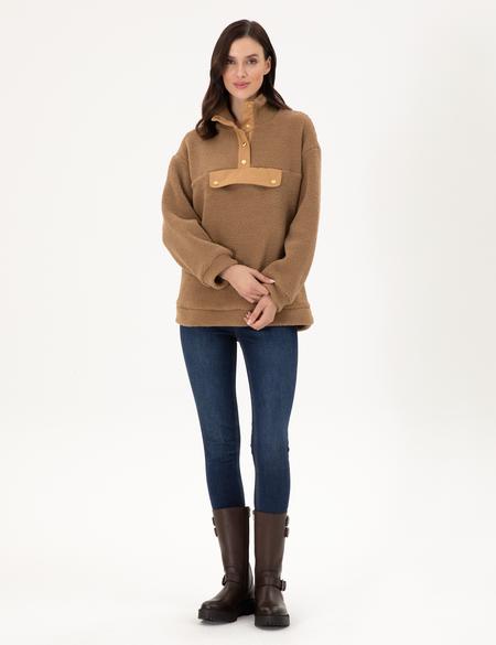 Camel Oversize Sweatshirt - 50290990004