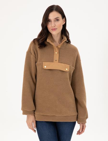 Camel Oversize Sweatshirt - 50290990004