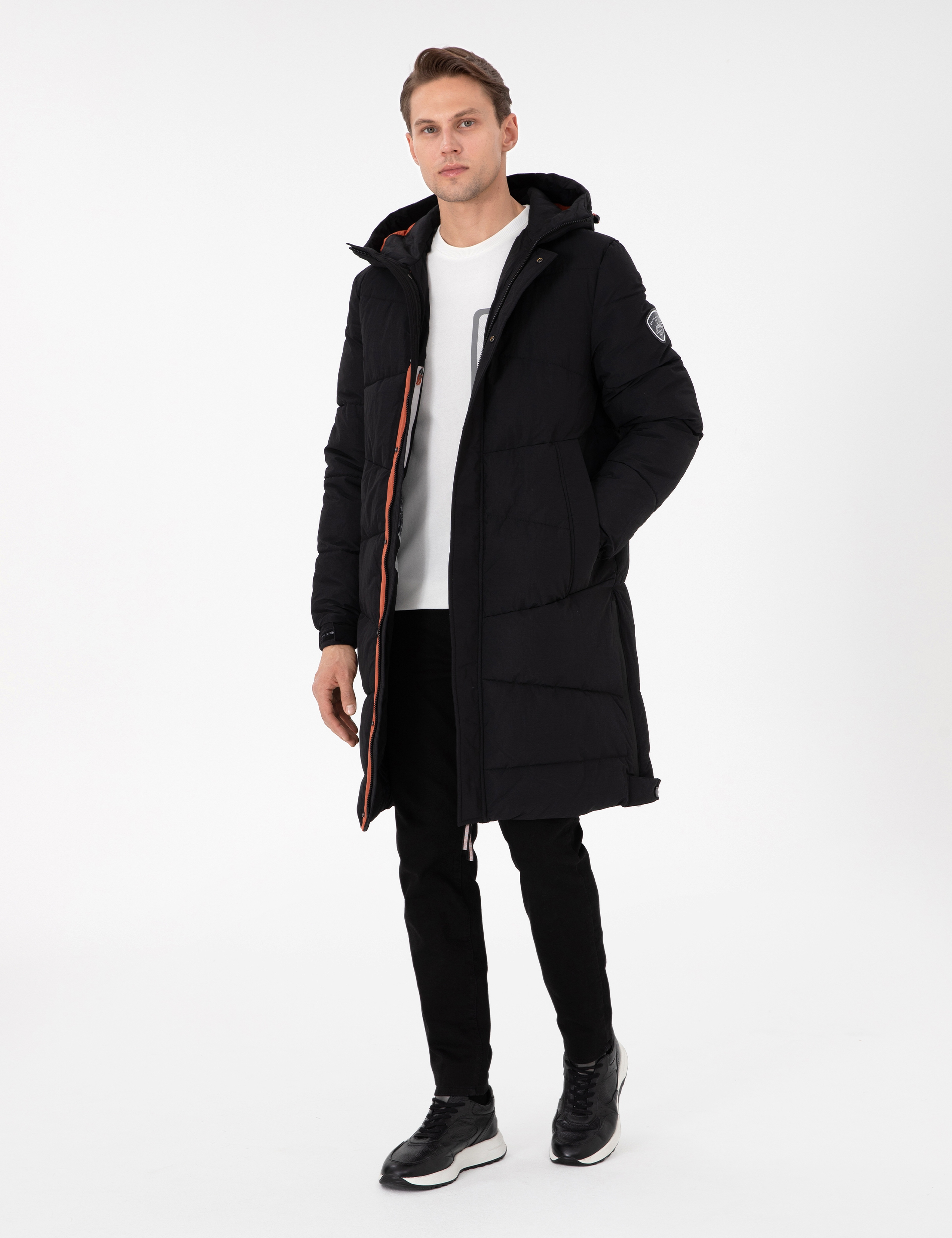 Siyah Regular Fit Kaban - Image 4