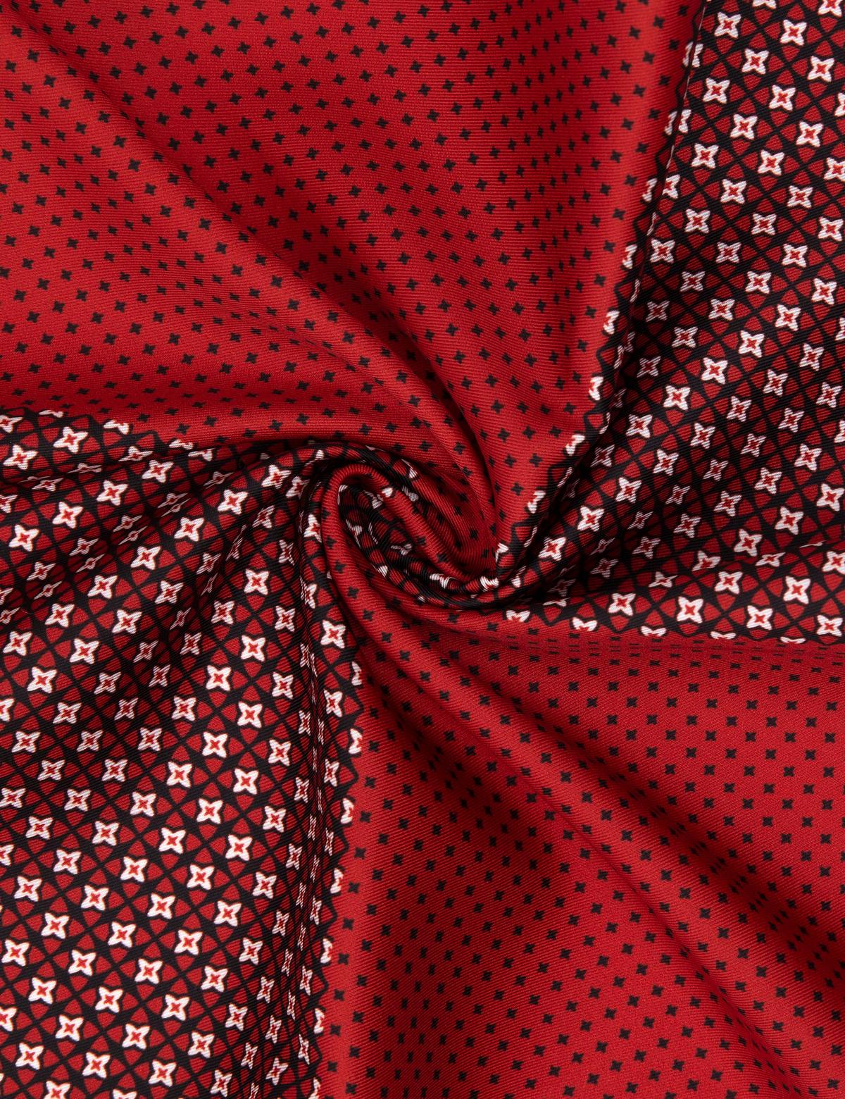 Kırmızı Desenli Mendil - 50305210002