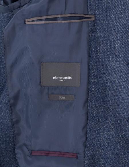 Koyu Mavi Slim Fit Yünlü Ceket - 50291934020