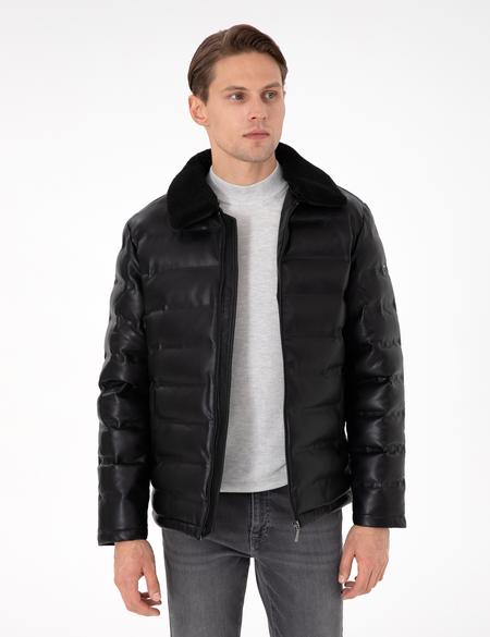 Siyah Suni Deri Mont - 50300555007