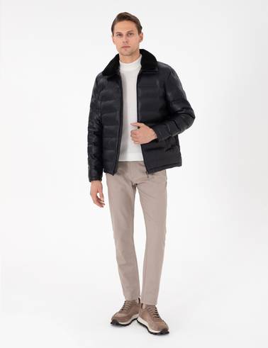 Bej Slim Fit Kanvas Pantolon