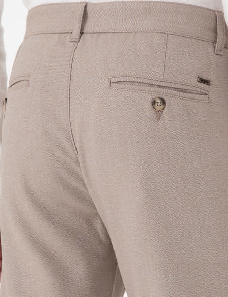Bej Slim Fit Kanvas Pantolon - 50295952006