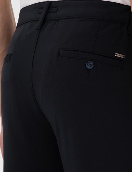 Lacivert Slim Esnek Jogger Fit Kanvas Pantolon - 50307954016