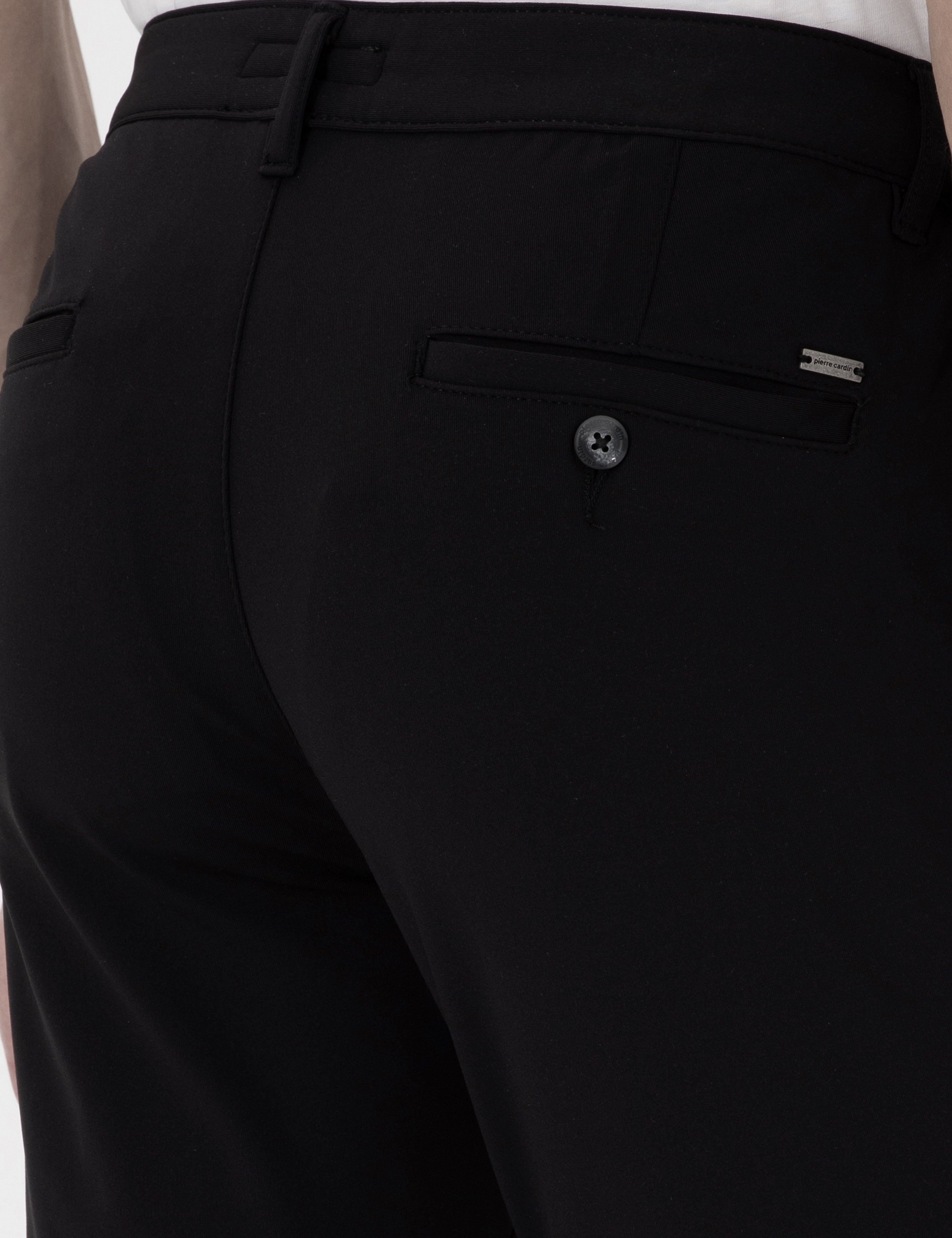 Siyah Slim Fit Esnek Jogger Kanvas Pantolon - Image 6