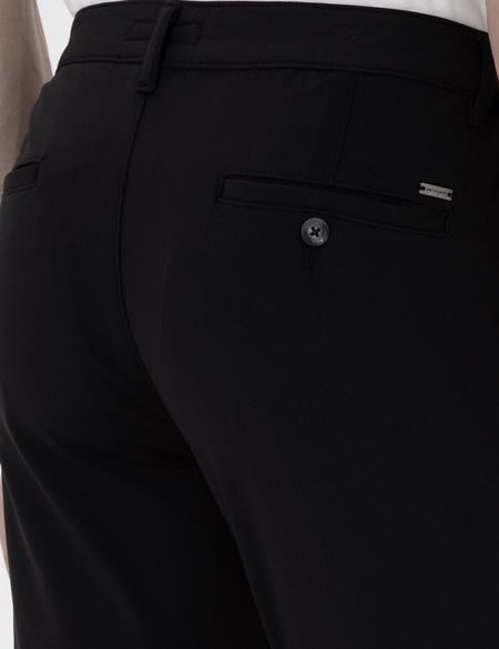 Siyah Slim Fit Esnek Jogger Kanvas Pantolon - 50307954112