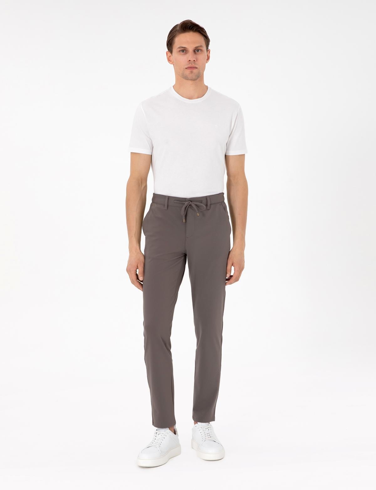 Vizon Slim Fit Esnek Jogger Kanvas Pantolon