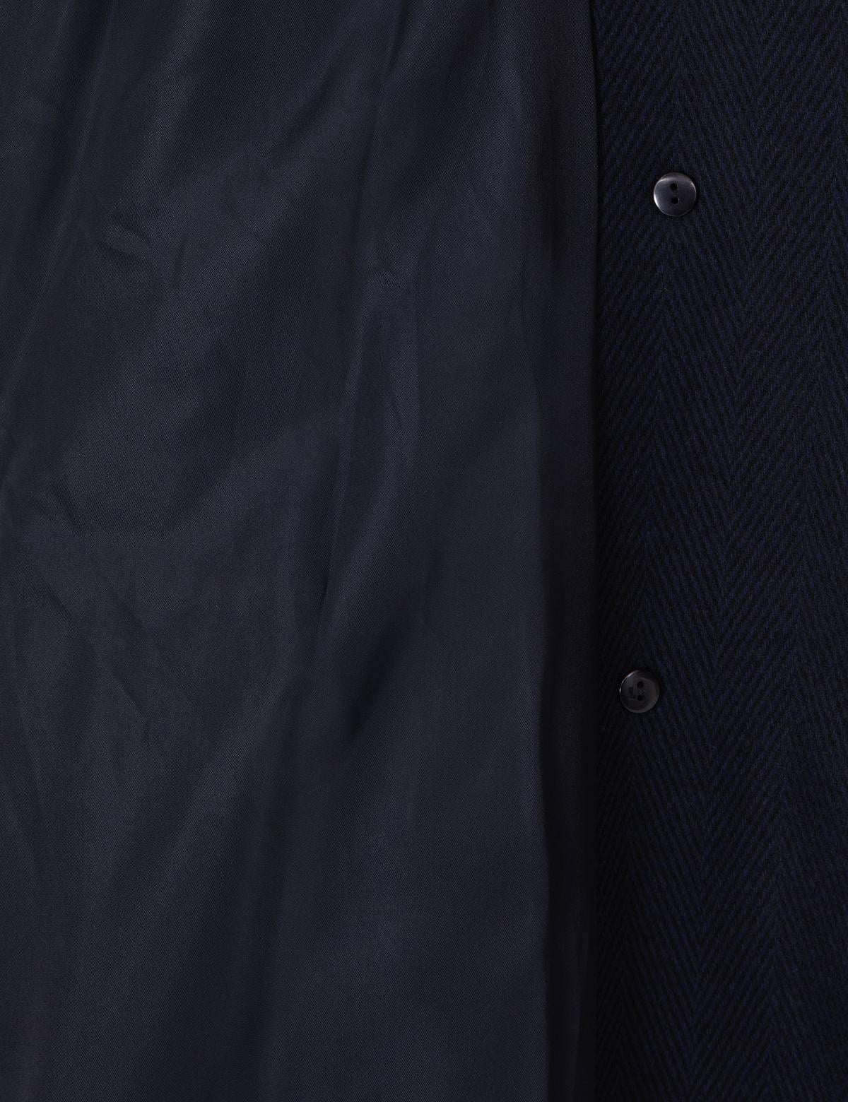 Lacivert Kaşe Kaban - 50290349020