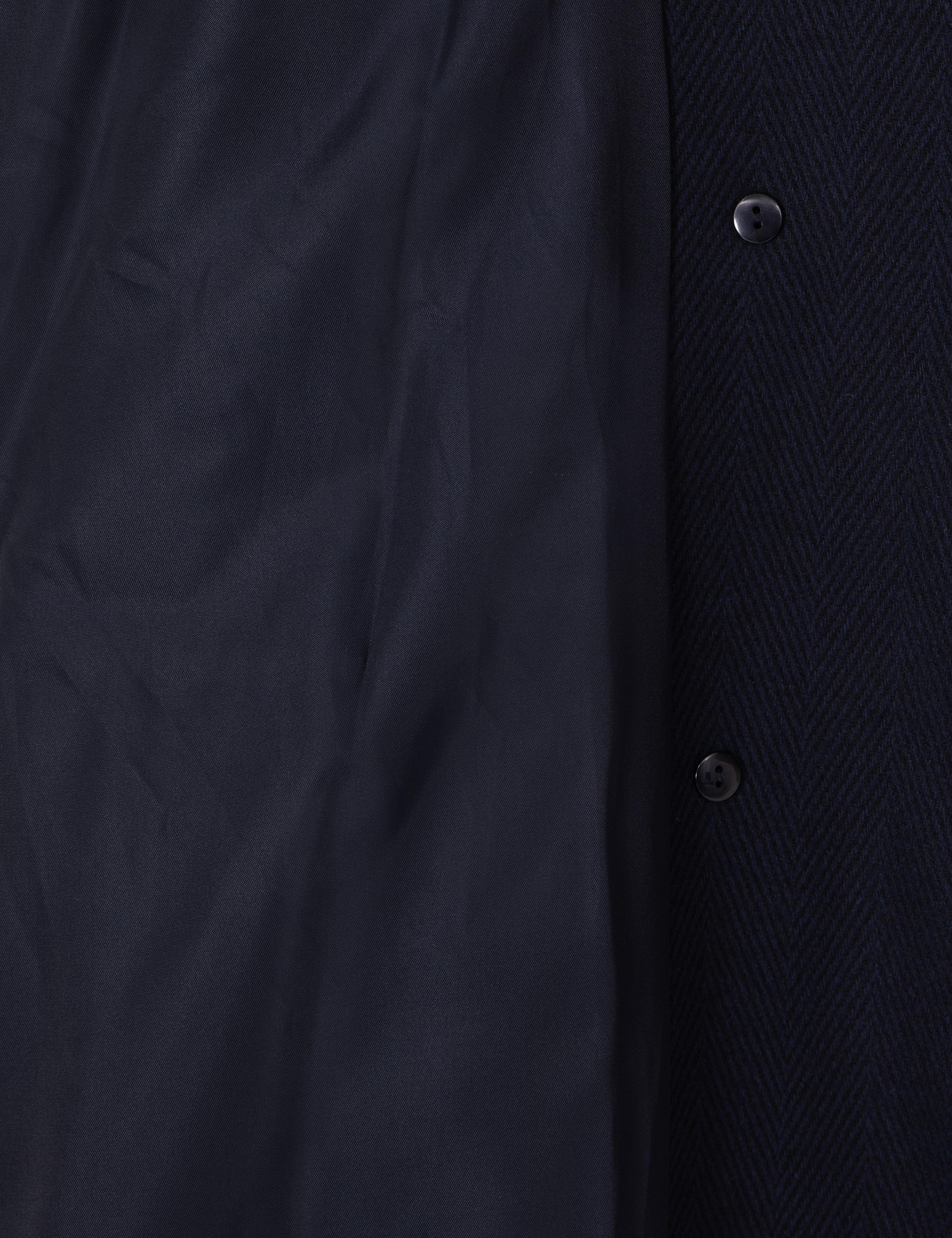 Lacivert Kaşe Kaban