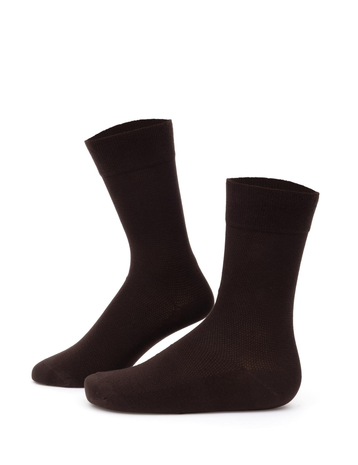 Erkek Bambu Karışımlı 3'lü Paket Kahverengi Soket Basic Çorap - 50304465004