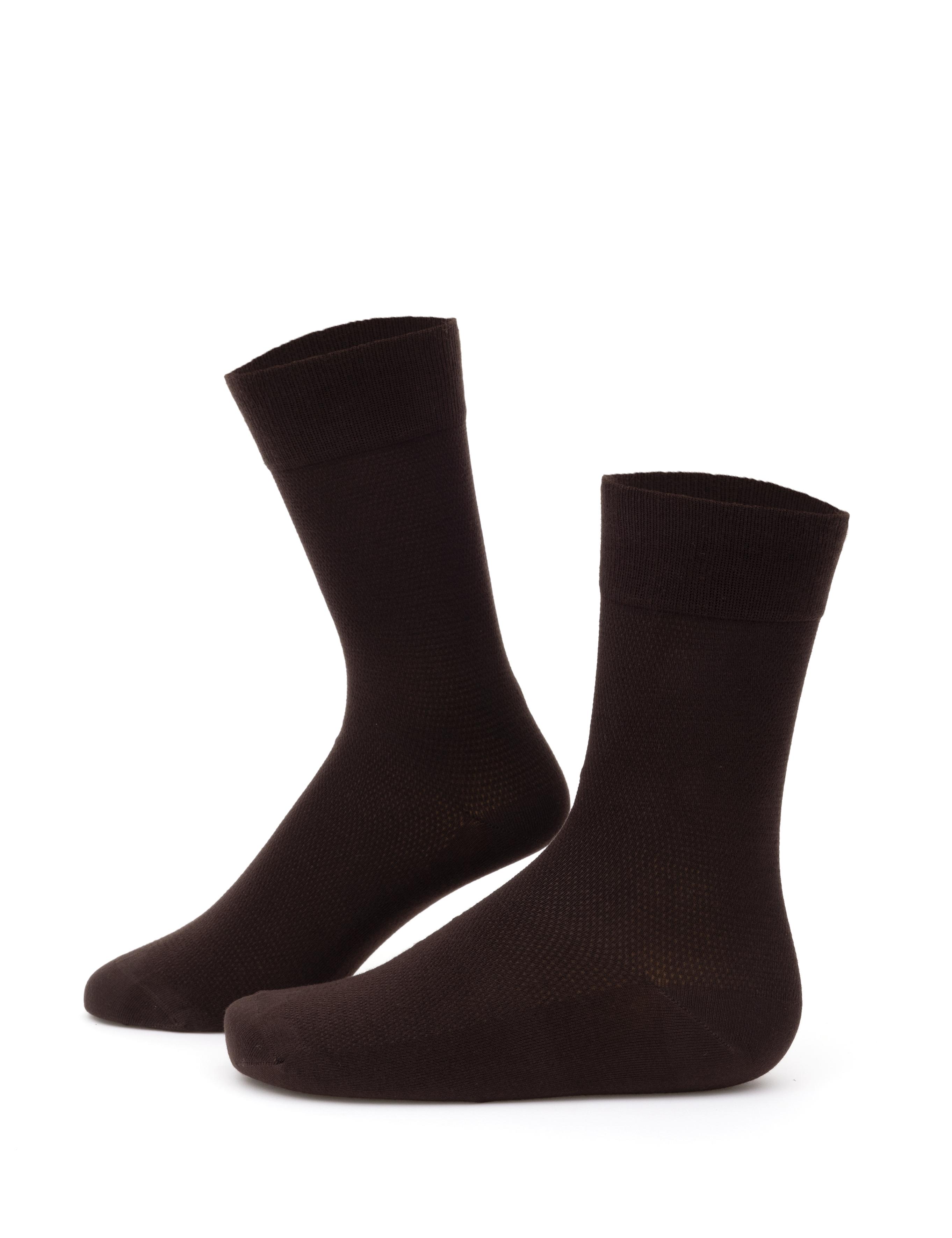 Erkek Bambu Karışımlı 3'lü Paket Kahverengi Soket Basic Çorap