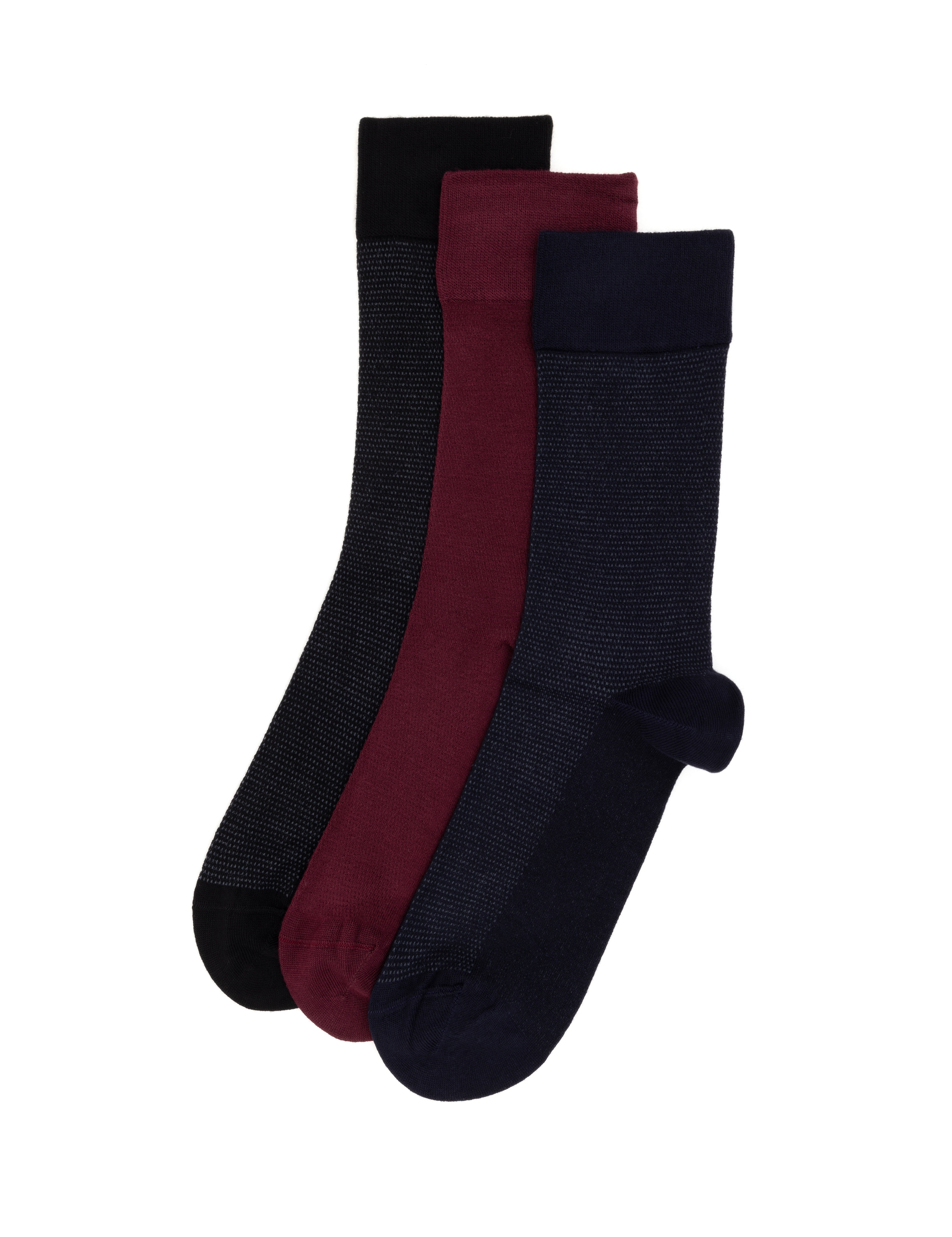 Erkek Bambu Karışımlı 3'lü Paket Siyah Soket Basic Çorap - Image 1