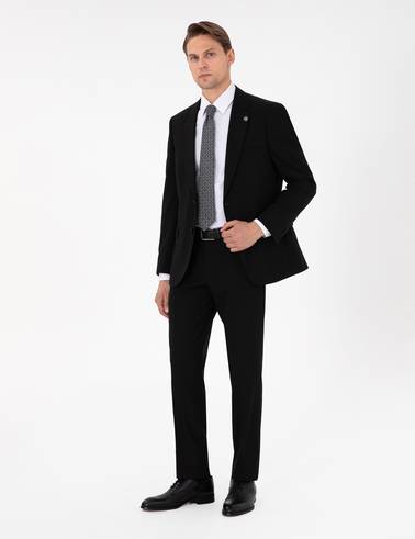 Siyah Slim Fit Takım Elbise